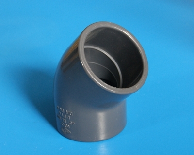 UPVC DIN45度彎頭